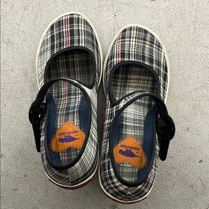 Rocket Dog Black and White Wedge Shoes with Adjustable Strap